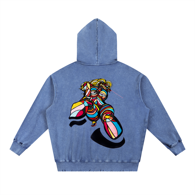 Girl A Gun Snow Wash Hoodie