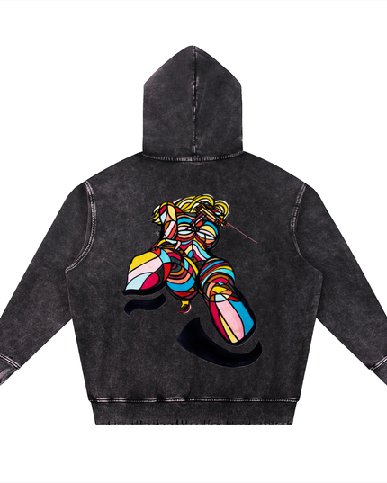 Girl A Gun Snow Wash Hoodie