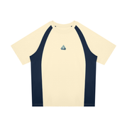 Apricot with Navy Blue / S