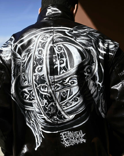 Ophanim Faux Leather Jacket