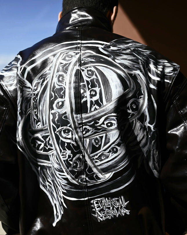 Ophanim Faux Leather Jacket