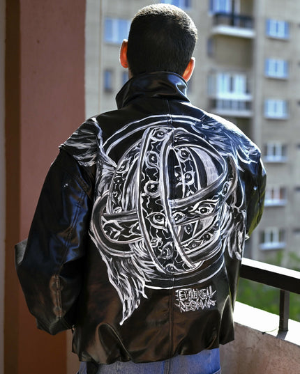 Ophanim Faux Leather Jacket
