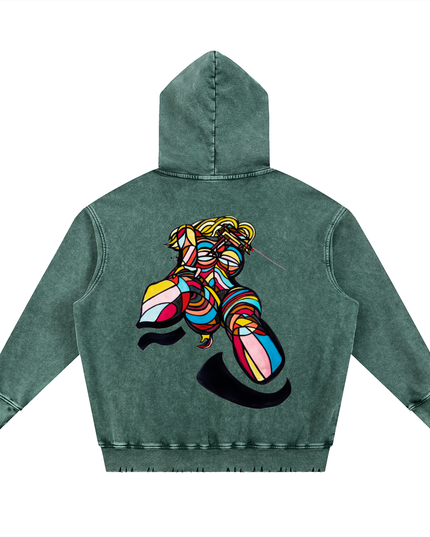Girl A Gun Snow Wash Hoodie