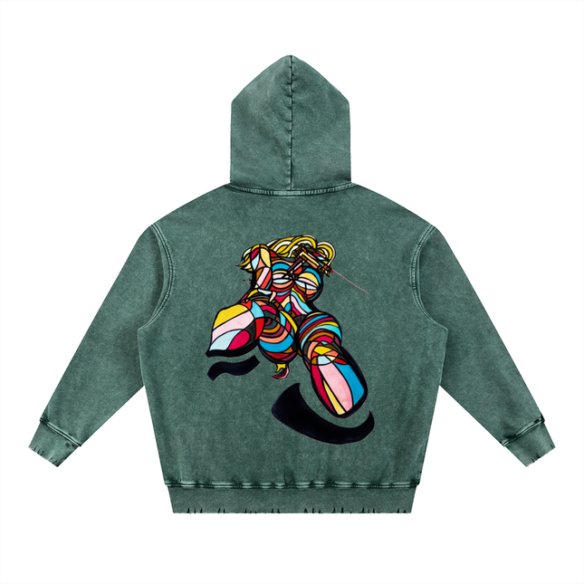 Girl A Gun Snow Wash Hoodie