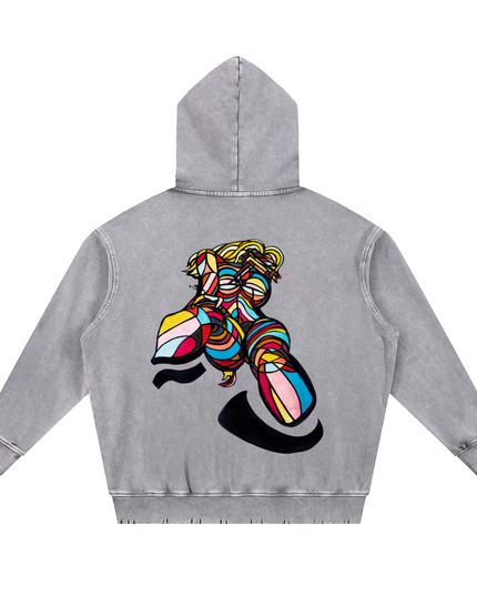 Girl A Gun Snow Wash Hoodie