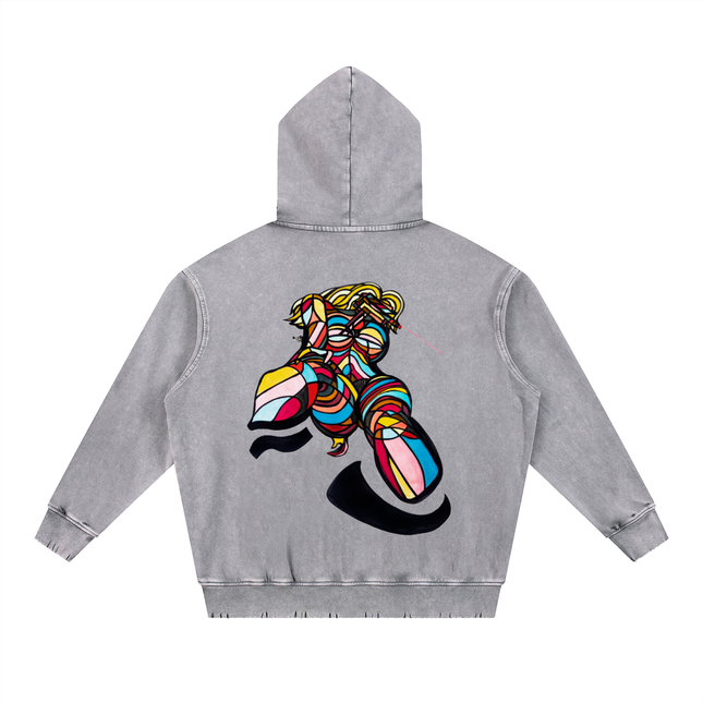 Girl A Gun Snow Wash Hoodie