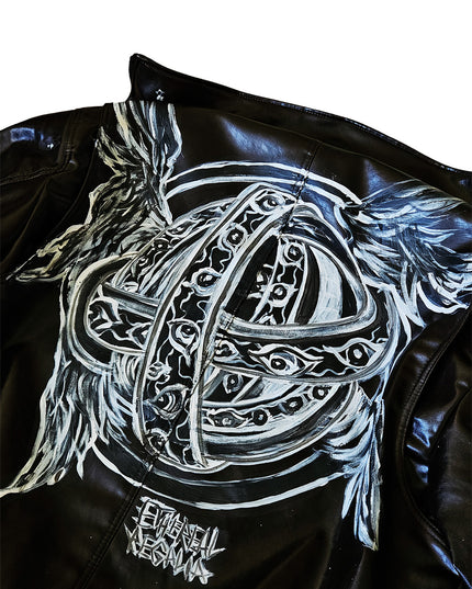 Ophanim Faux Leather Jacket