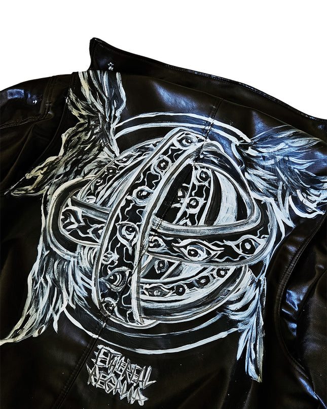 Ophanim Faux Leather Jacket