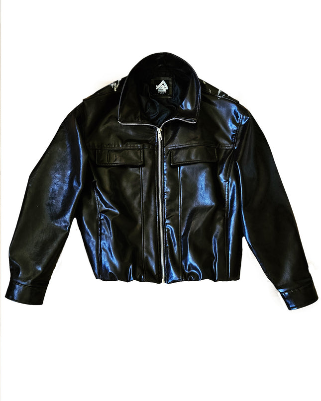 Ophanim Faux Leather Jacket